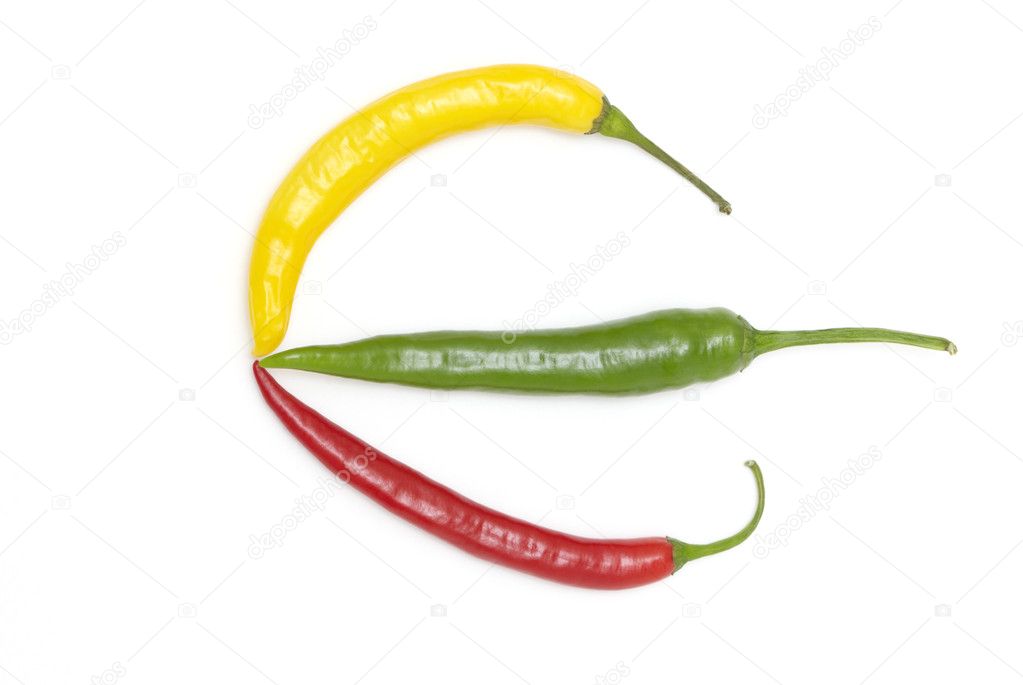 Color chili peppers