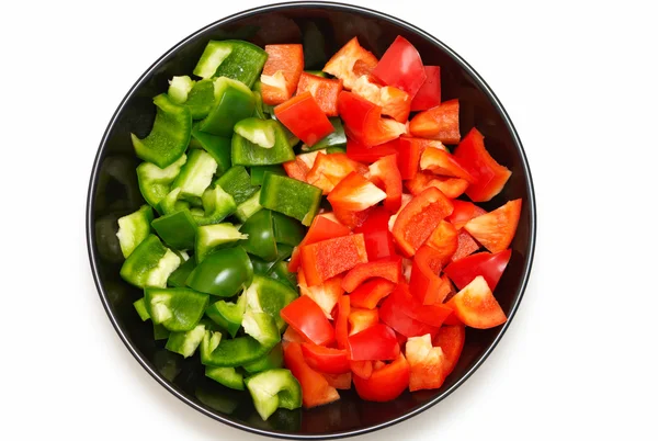 Красный и зеленый сладкий перец — стоковое фото