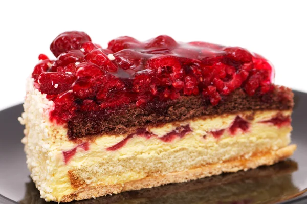 Raspberry cake close-up — Stock Photo, Image