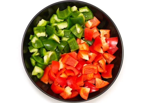 Γλυκές κόκκινες και πράσινες πιπεριές — Φωτογραφία Αρχείου