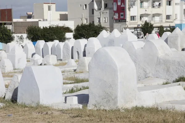 Muslimsk kirkegård - Kairouan – stockfoto
