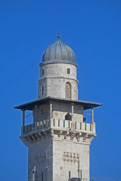 Minarete en la Ciudad Vieja de Jerusalén — Foto de Stock