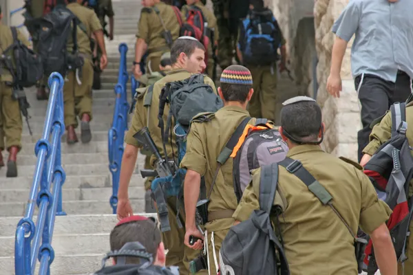 旧城 2006 年 10 月 3 日在耶路撒冷，以色列，以色列边境警察成员 — 图库照片