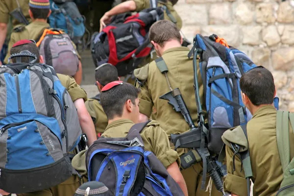 Leden van de Israëlische grenspolitie in de oude stad 03 oktober 2006 in Jeruzalem, Israël — Stockfoto