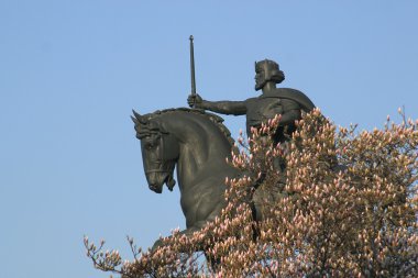 Statue of king Tomislav, Zagreba, Croatia clipart