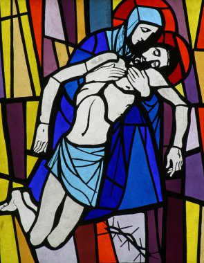 Jesus body is removed from the cross clipart