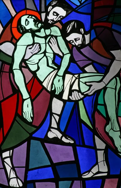 Jesús es puesto en la Tumba — Foto de Stock