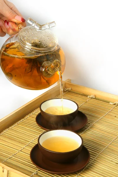 Beber chá — Fotografia de Stock