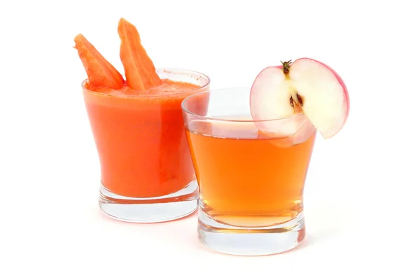 Sumo de maçã e cenoura — Fotografia de Stock