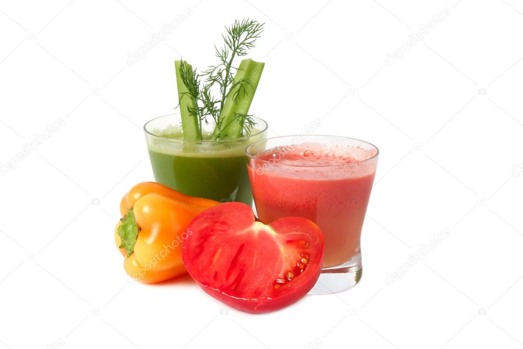 Celery and tomato juice with vegetables