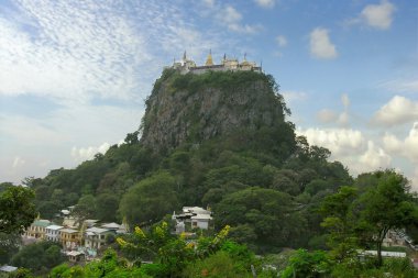 Myanmar. Mount popa. Buddhist monastery clipart