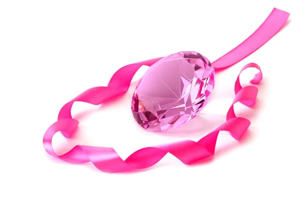 Cristal e nastro. glamour rosa — Foto Stock