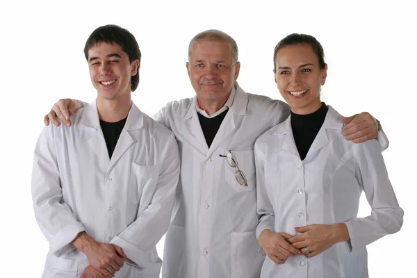 Tıp öğrencileri ile öğretmen — Stok fotoğraf