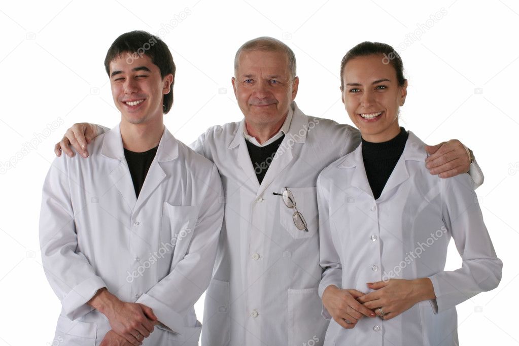 Teacher with medical students