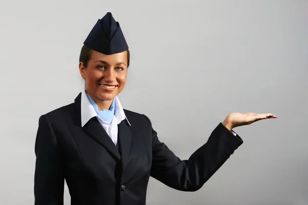 Air hostess (stewardess) — Stock Photo, Image