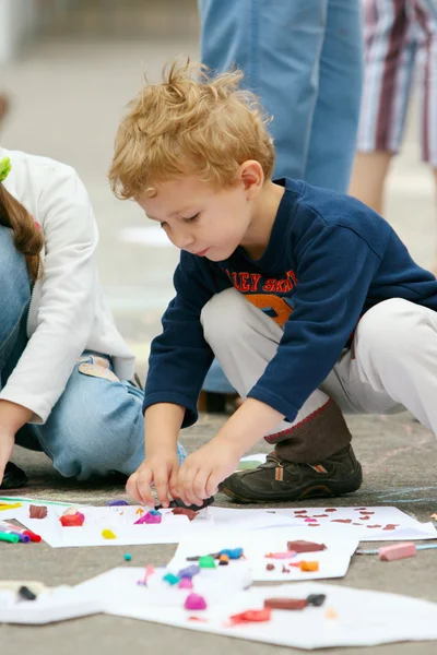 Stock image Child drawing