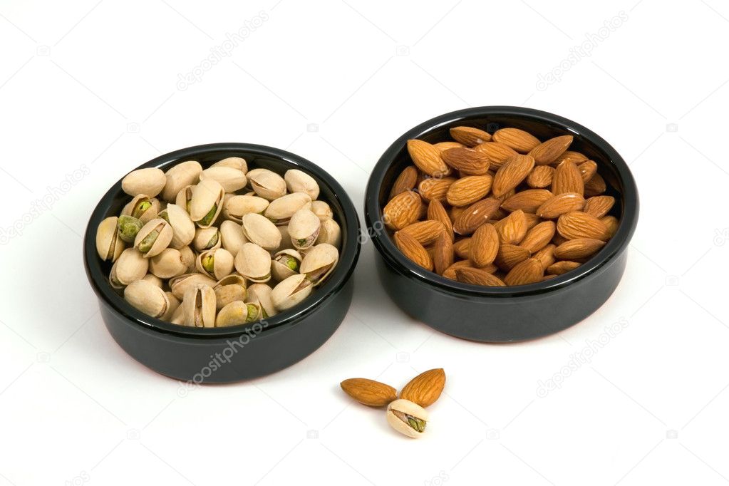Pistachios and almonds