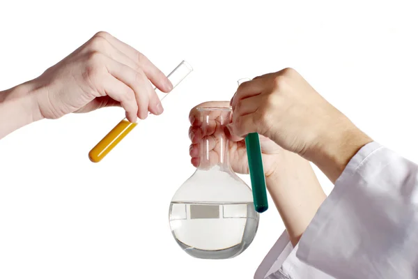 Kemiska experiment i laboratorium — Stockfoto