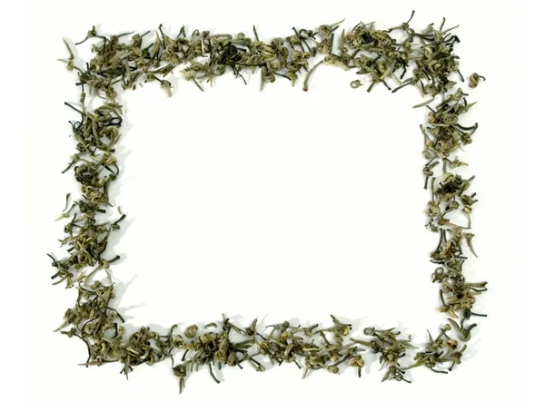 Zelený čaj rámec — Stock fotografie
