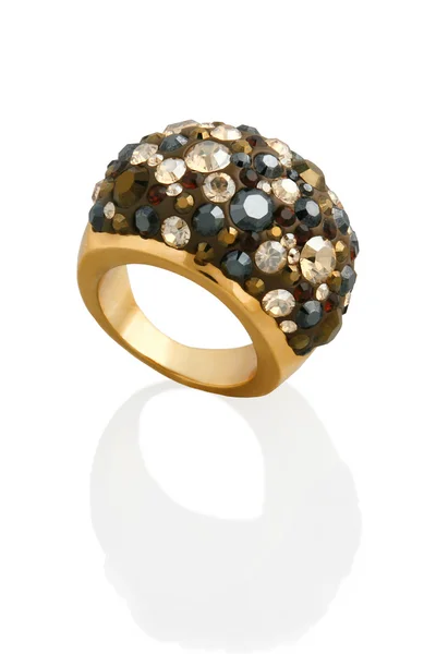 Csillogó kristály gyűrű. — Stock Fotó