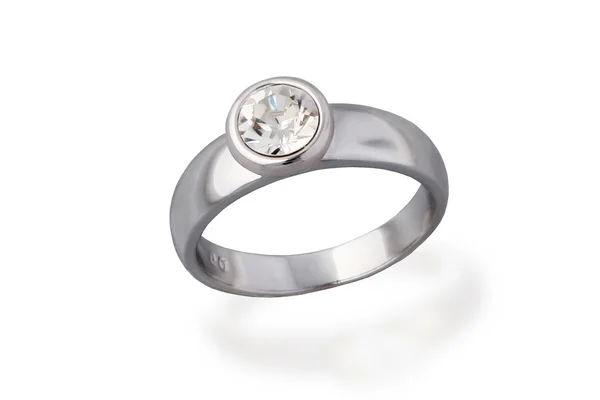 Pierścień z kryształ musujące — Zdjęcie stockowe