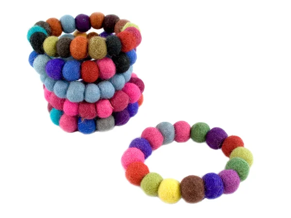 Colour bracelet from felt — Stock Photo, Image