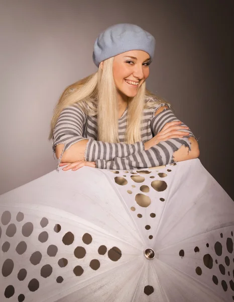 güzel sarışın çizgili ceket