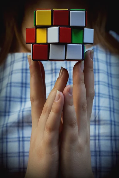 stock image Multi coloured cube a puzzle