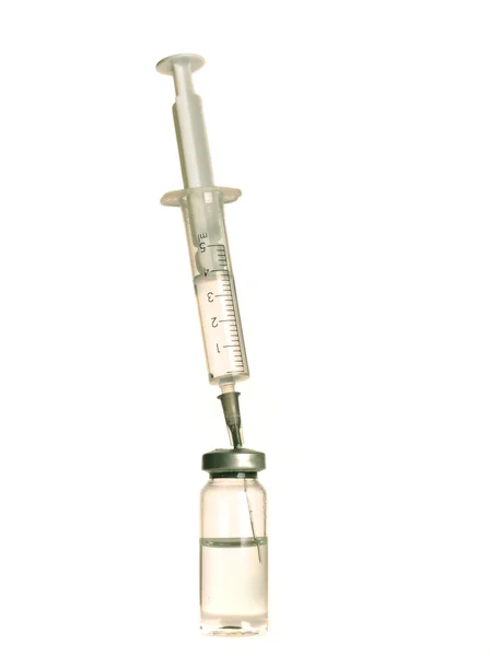 stock image Needle thrust into the ampoule