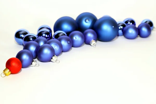 Багато блакитних різдвяних кульок Ліцензійні Стокові Фото