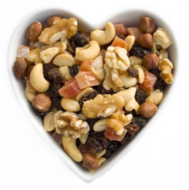 I heart fruits and nuts clipart