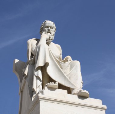 Statue of Socrates in Athens, Greece clipart