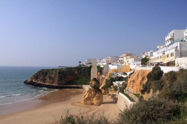 Beach in Albufeira, Portugal clipart