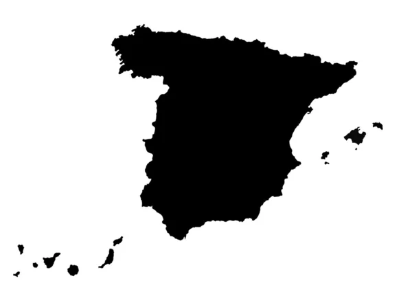 Kaart van Spanje — Stockfoto