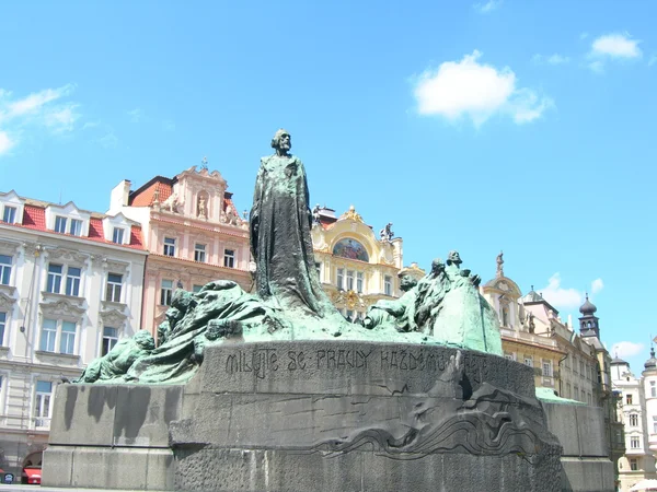 Jan Hus monumento em Praga — Fotografia de Stock