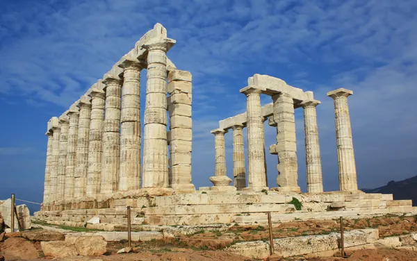 Ruiny chrámu poseidon v Řecku — Stock fotografie