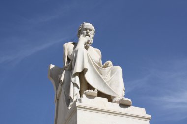 Statue of ancient Greek philosopher Socrates clipart
