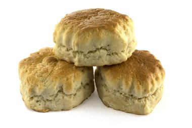 Three plain scones clipart