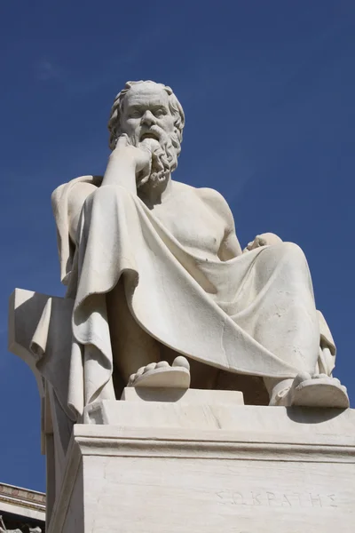 Standbeeld van socrates in Athene — Stockfoto