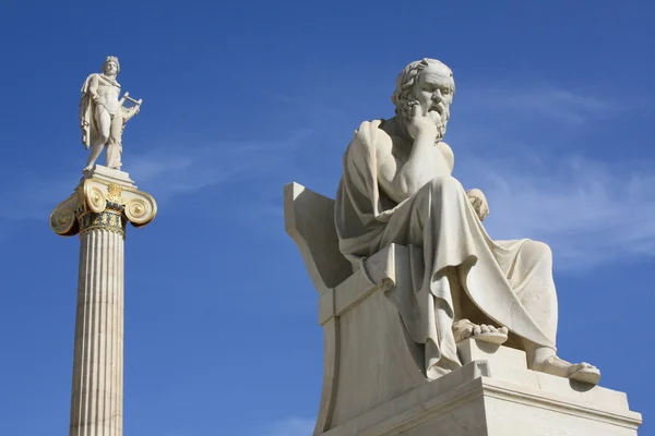 Sócrates e Apolo em Atenas, Grécia — Fotografia de Stock