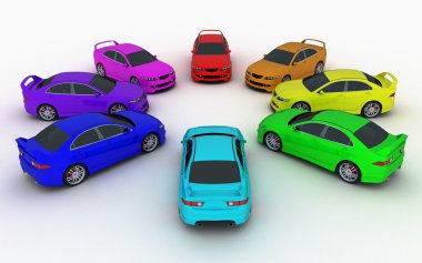 Cars palette clipart