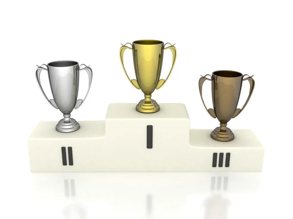 Pedestal winners — Stock Photo, Image