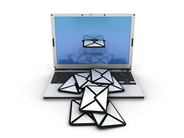 E-mail portatile — Foto Stock
