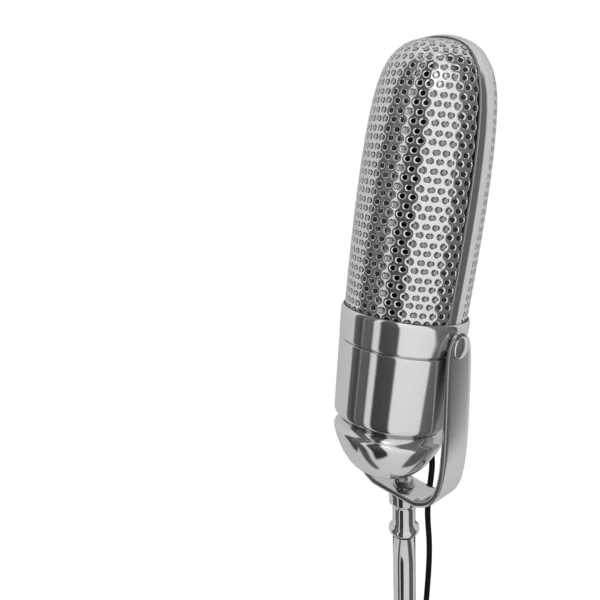Microfone prata — Fotografia de Stock
