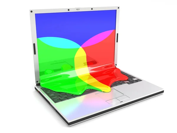 Computer portatile RGB — Foto Stock