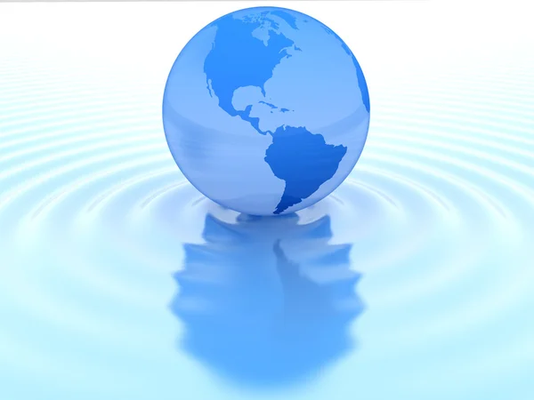 Earth and water (america) — Stock Photo, Image