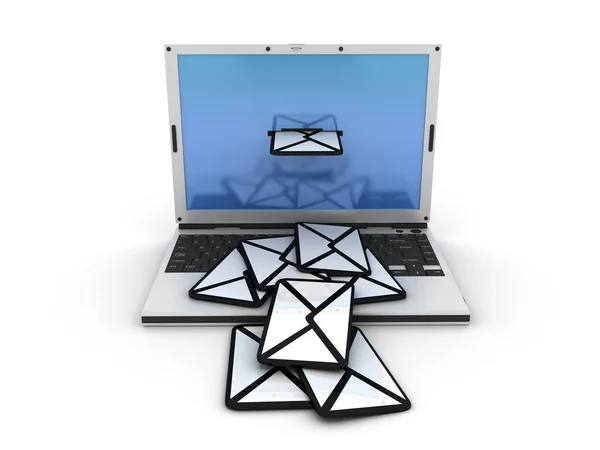 Laptop e-mail — Fotografia de Stock