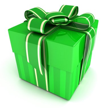 Green gift clipart