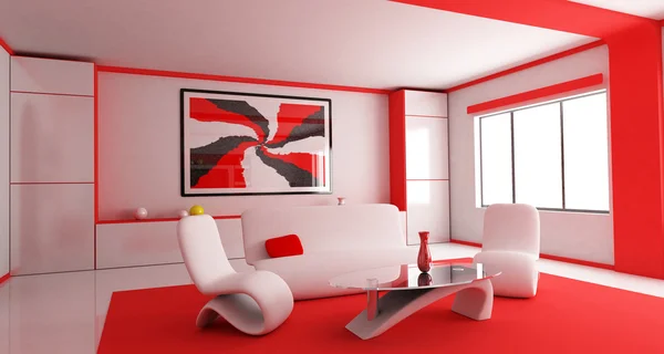 Czerwony pokój (tył) — Zdjęcie stockowe