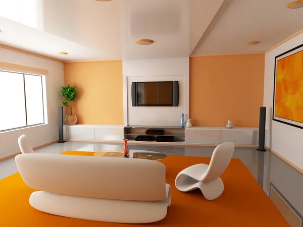 Orange room (front) — Stock Photo, Image